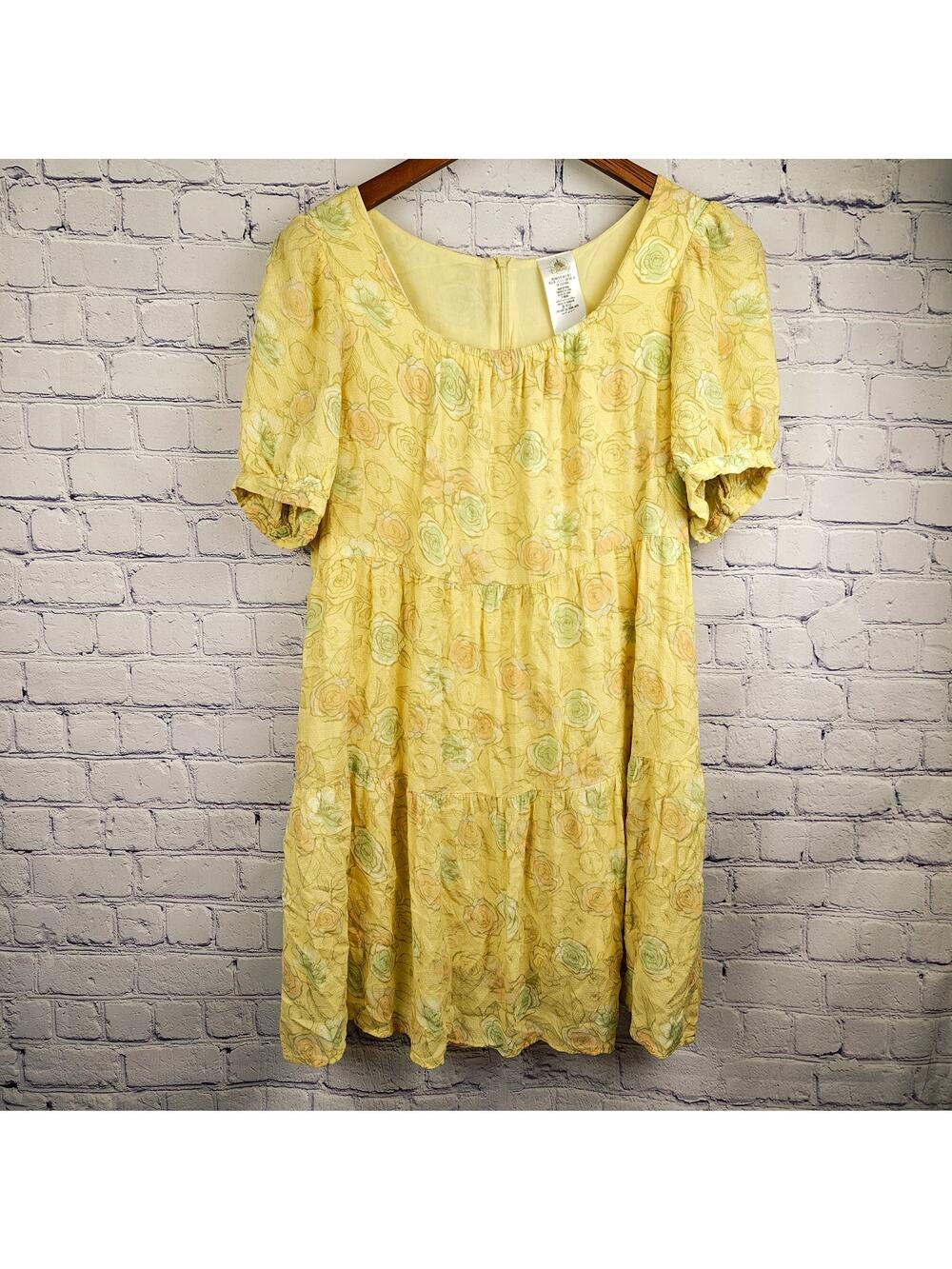 Disney Parks Cinderella Floral, Pumpkin, Clock, Mice Mini Dress Women Size Large